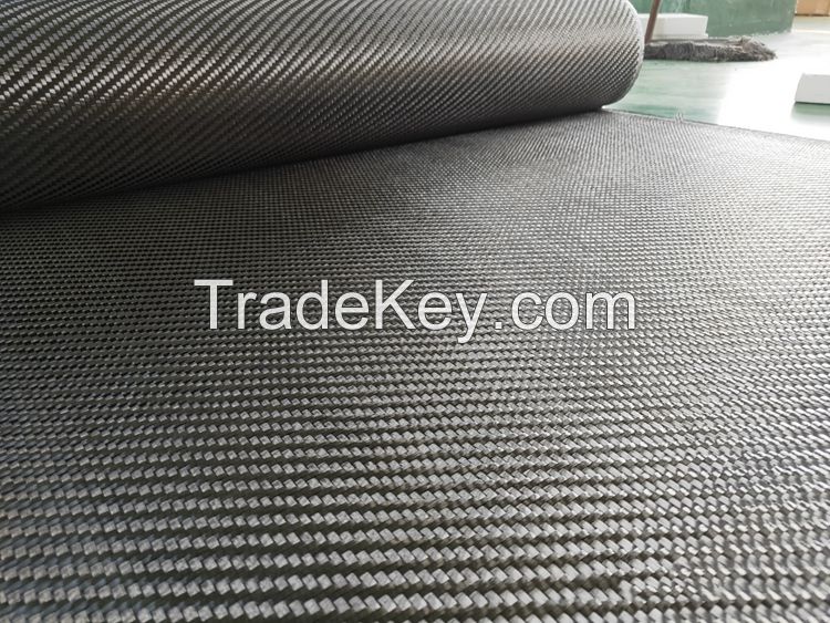 High Quality Plain Twill 90g 100g 120g 300g 20x300 Black 1k Carbon Fiber Cloth Carbon Fiber Fabric