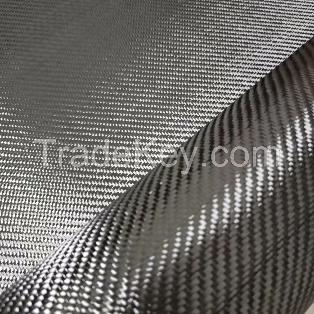 High Quality Plain Twill 90g 100g 120g 300g 20x300 Black 1k Carbon Fiber Cloth Carbon Fiber Fabric