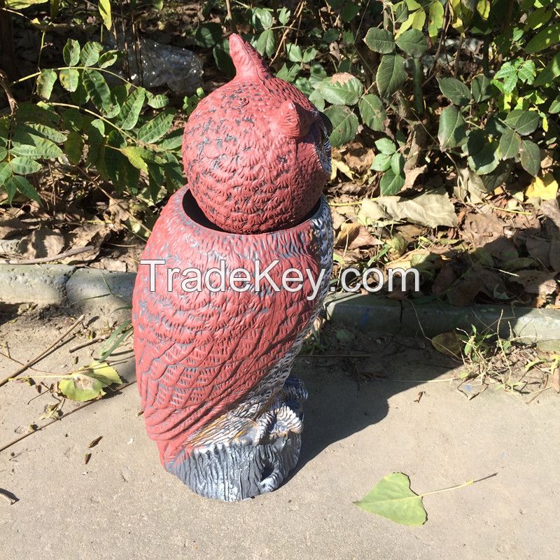 Wind-action owl decoy bird scaring owl PE Owl Bird Deterent