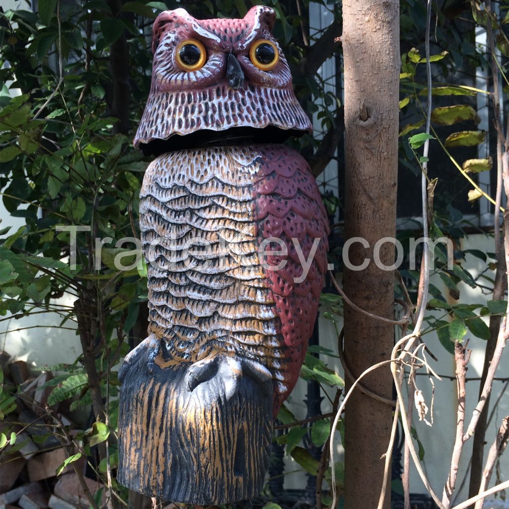 Rotating head owl decoy ,bobbing head owl, 17*17*38 cm