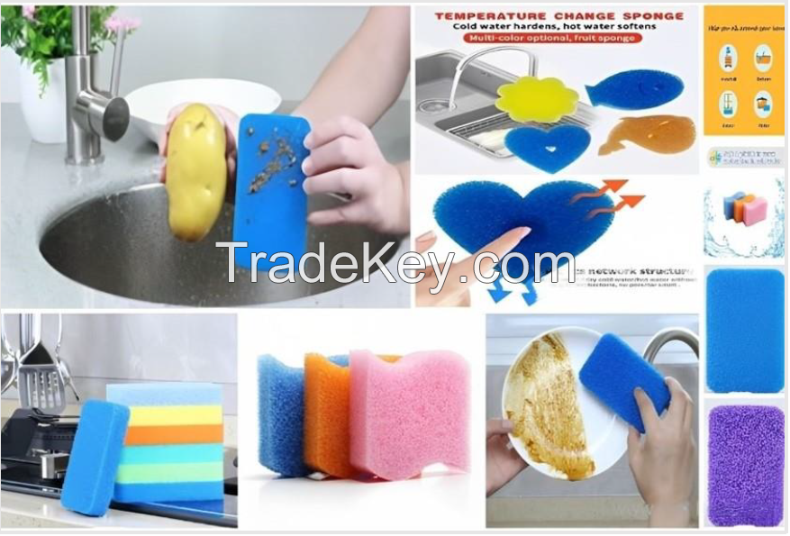 Stainless Steel Sponge Scrubber, Kitchen Sponge Scrubbers, Scrub - Net Sponge, FlexTexture Scrubber, Fabric Roll, Wire