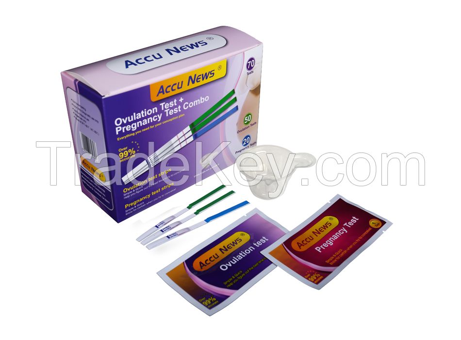 ACCU NEWS Ovulation Test + Pregnancy Test Combo