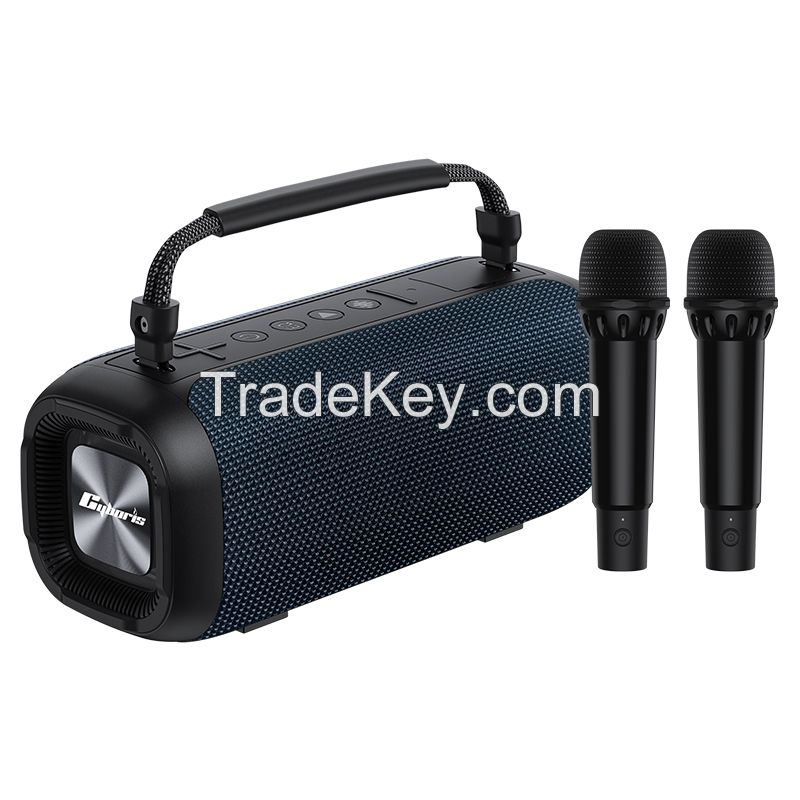 CYB-T12 80w powerful mini portable Karaoke speaker with wireless microphones