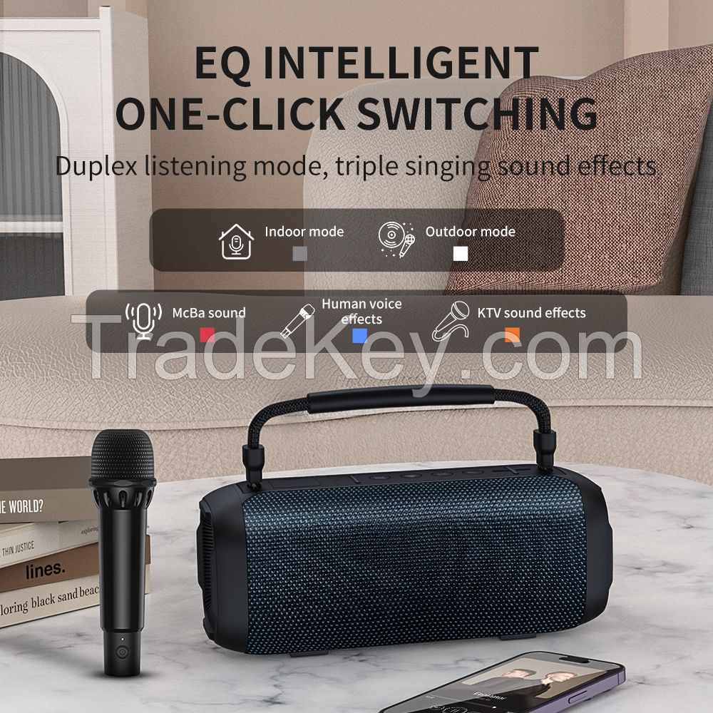 CYB-T12 80w powerful mini portable Karaoke speaker with wireless microphones
