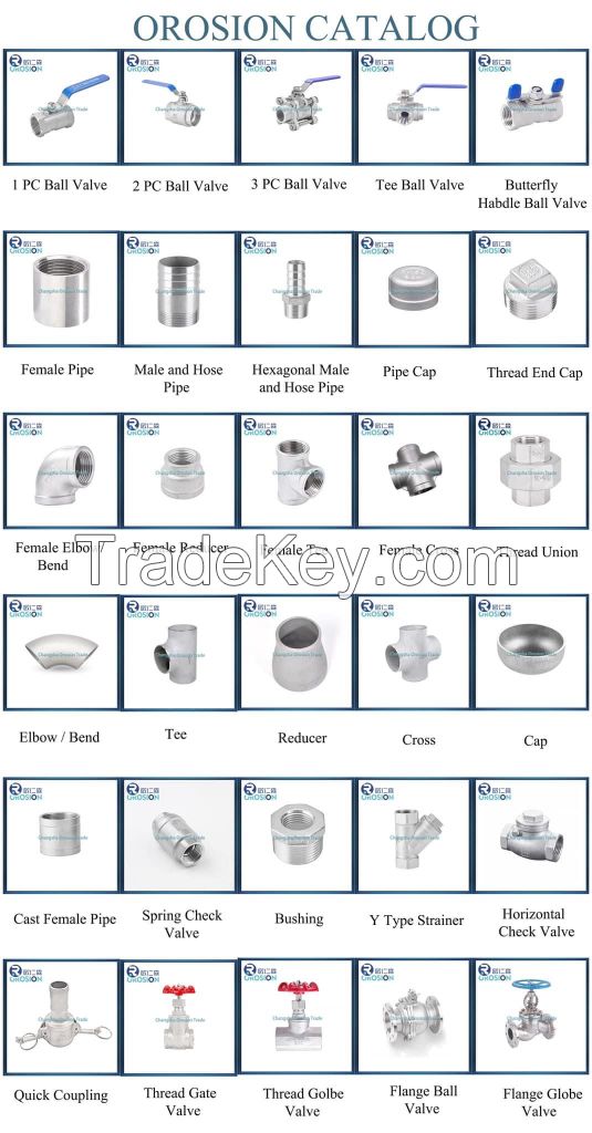 Stainless steel pipe fittings/Valve/clamp/Union