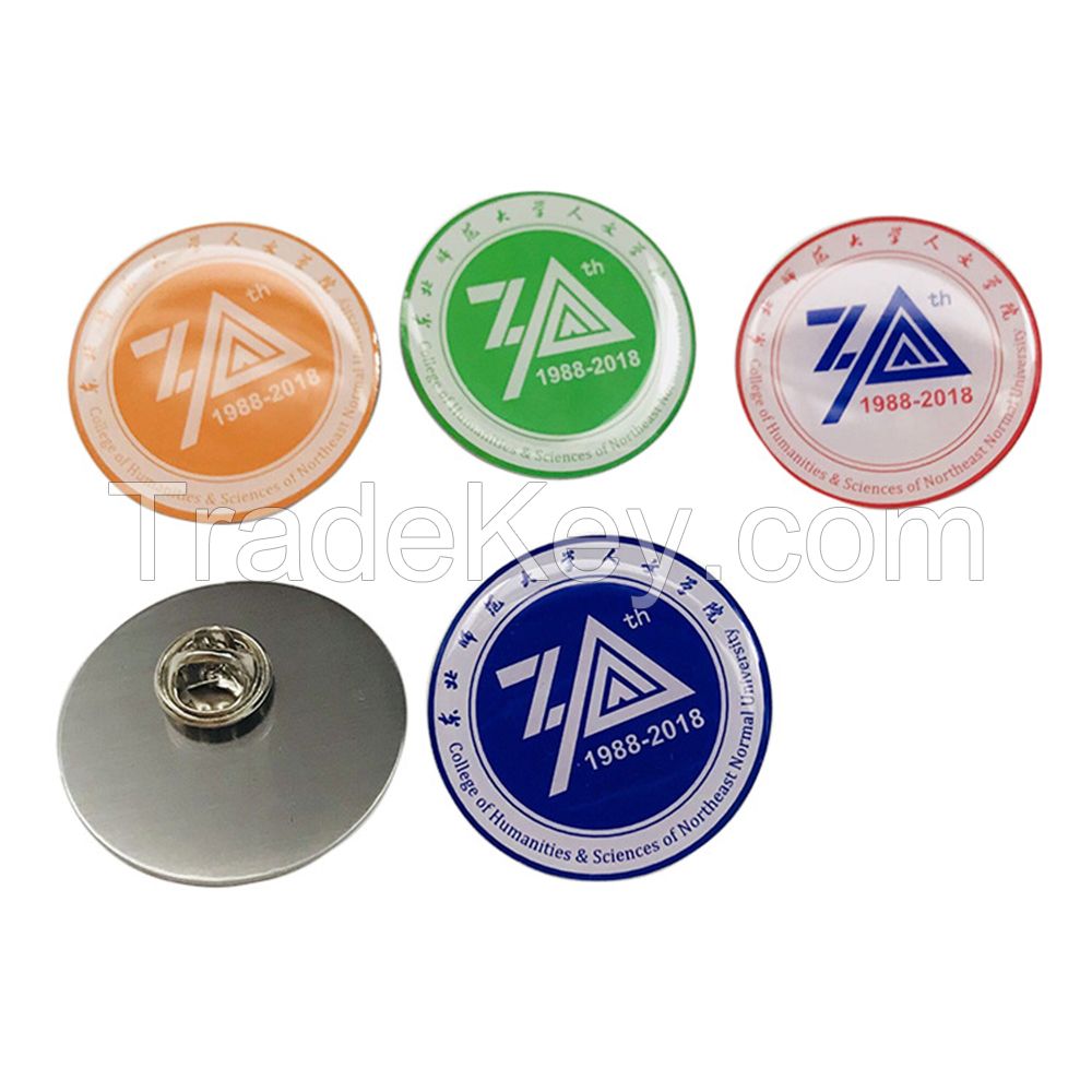 Custom metal lapel pin enamel metal keychains for gift