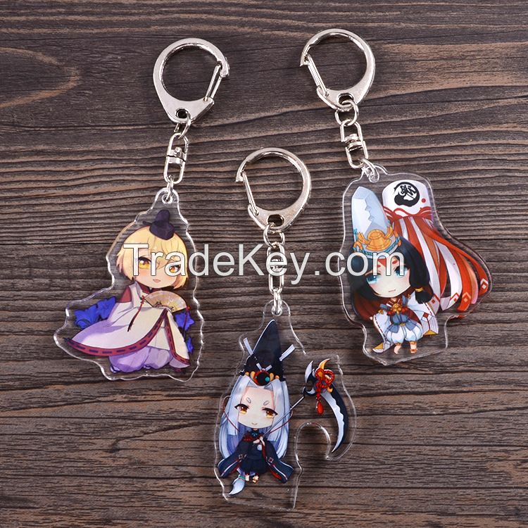 Custom promotional keychains plastic keyring acrylic keychain for promotion gift