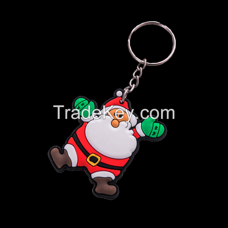 Custom promotional keychains 2d 3d soft pvc keyring rubber keychain for gift