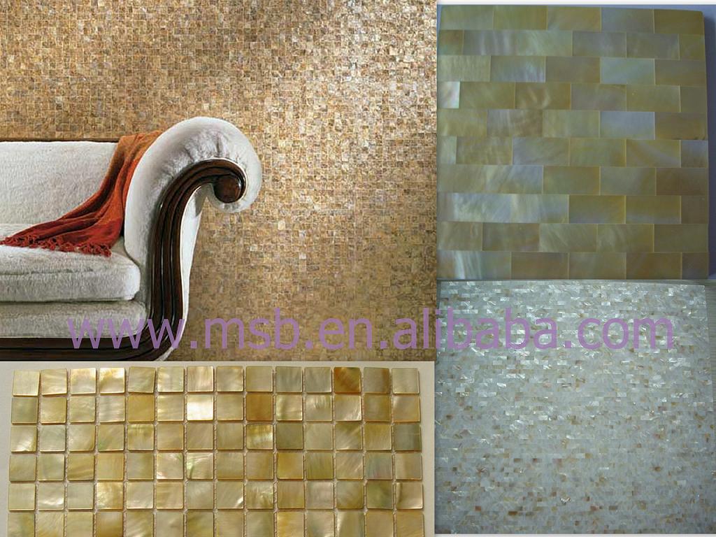 shell mosaic , decorative material , interior panel