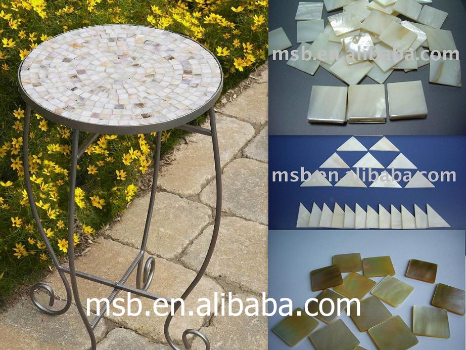 shell mosaic tiles, furniture surface