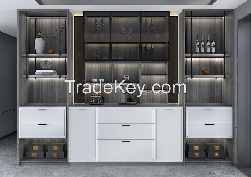 Kitchen side cabinet aluminum alloy storage