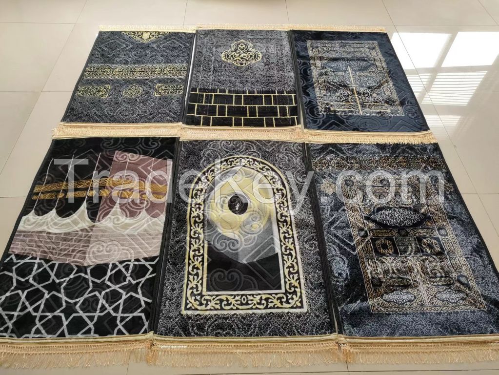 black kabaa prayer mat muslim gift