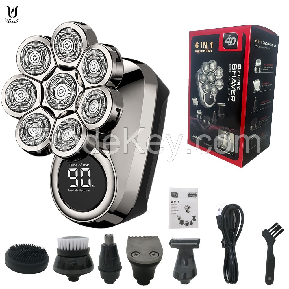 Electric Razor Men Grooming Kit Wet Dry Electric Shaver LCD Display Be