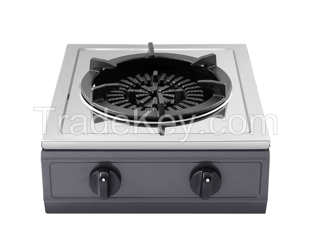 Stainless steel Single Cast iron burner gas cooker