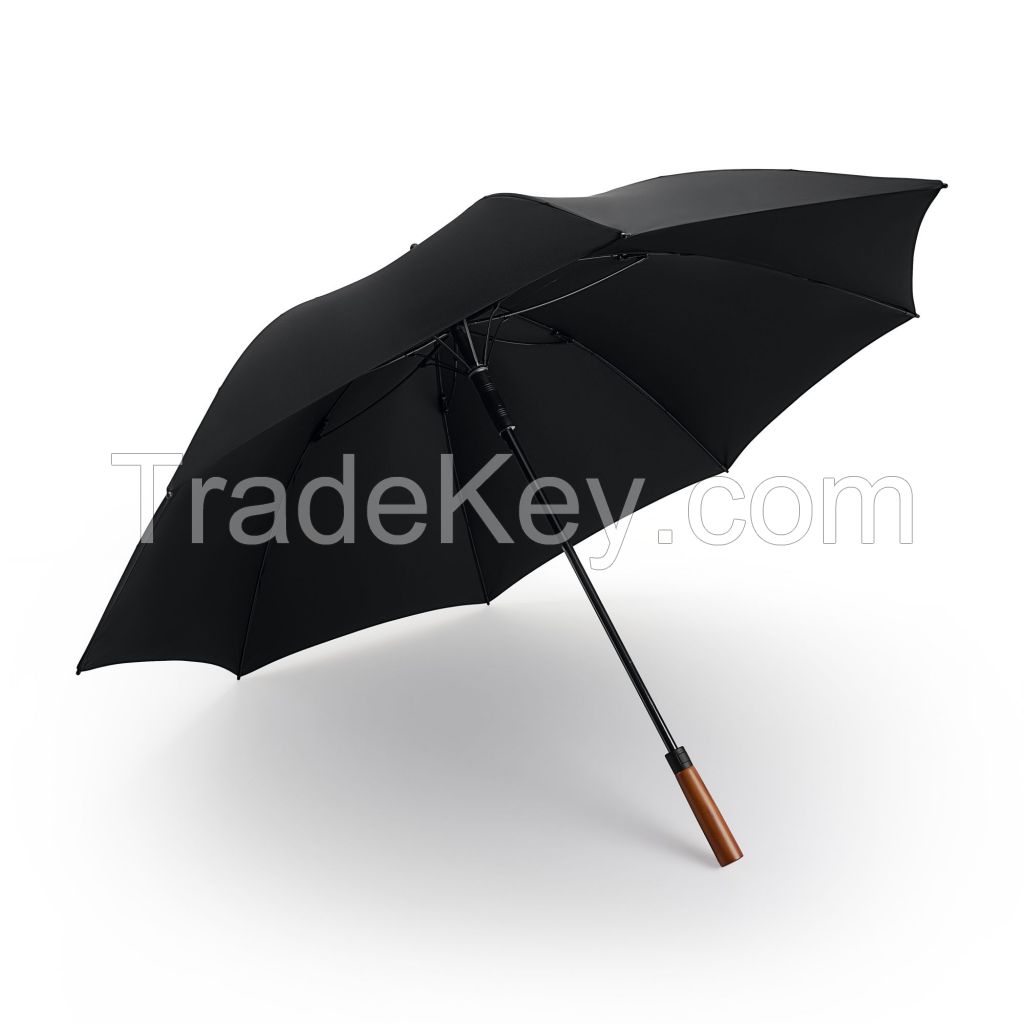  30*8K Classic Black Auto Open Golf Umbrella