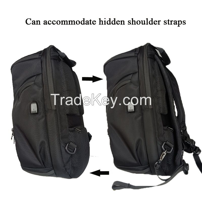 Three item portable shoulder backpack