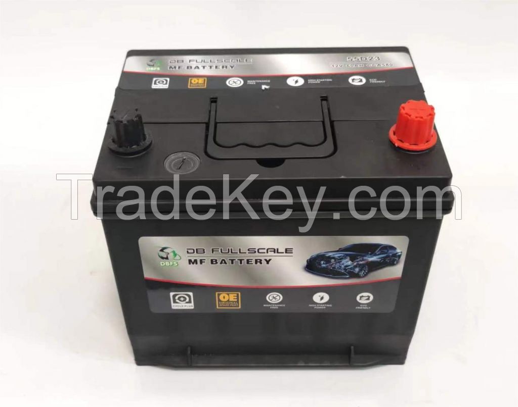 DIN60 60AH Auto Car Battery Manufacturer Excellent Performance Maintenance Free Starter Stop Batteries For Cars 