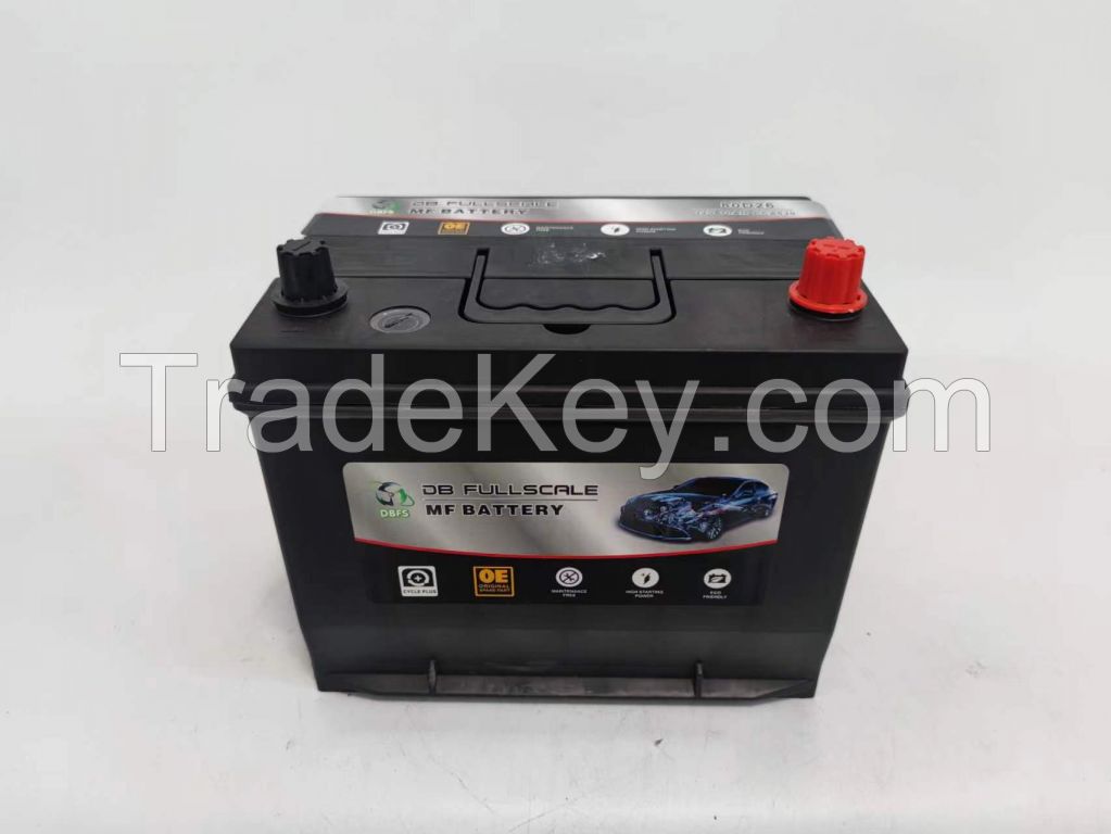 DIN60 60AH Auto Car Battery Manufacturer Excellent Performance Maintenance Free Starter Stop Batteries For Cars