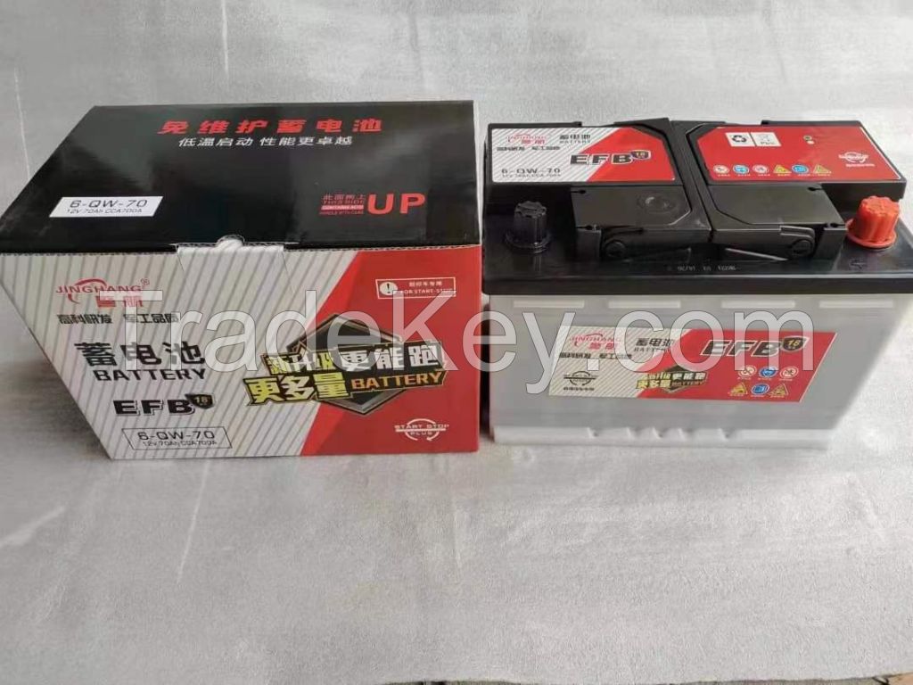 DIN75 75AH Auto Car Battery Manufacturer Excellent Performance Maintenance Free Starter Stop Batteries For Cars 