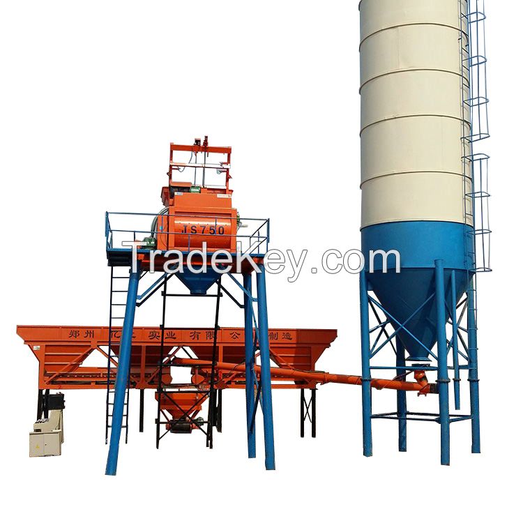 Hot Sale Mini Concrete Batching Plant 35m3/h Mixing Station Skip Type Conveyor