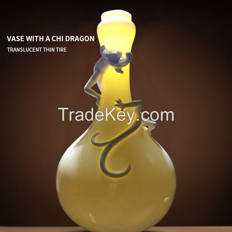 Hydra dragon vase ceramic decoration