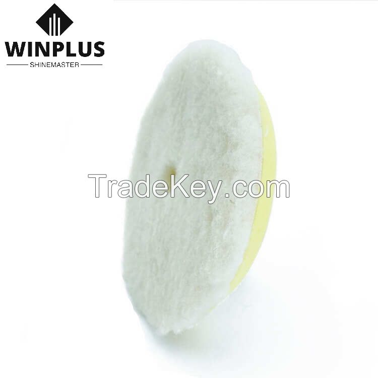 W0564 Da Wool Car Polishing Pad 100% Nature Lamb Wool Buffing Pad Japan Type Wool Pad