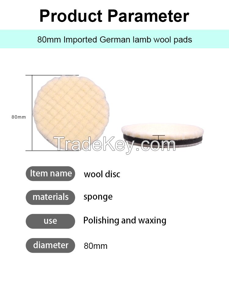 W0734 Lamb Wool Buffing Pads For Car Polishing