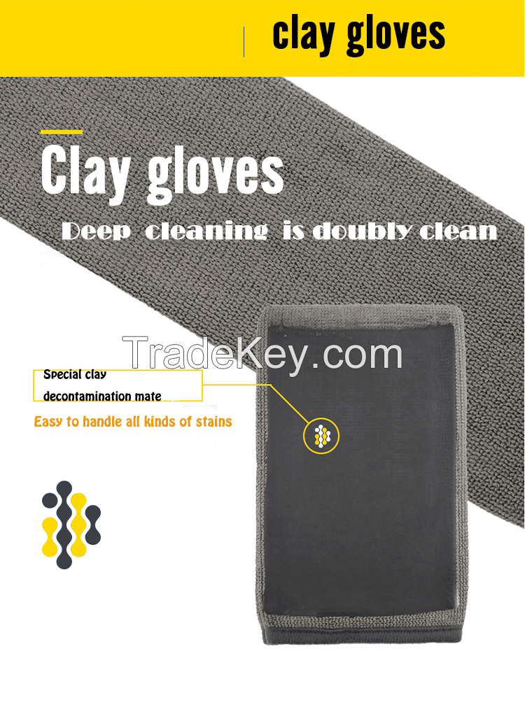 Clay bar gloves for auto cleaning car are