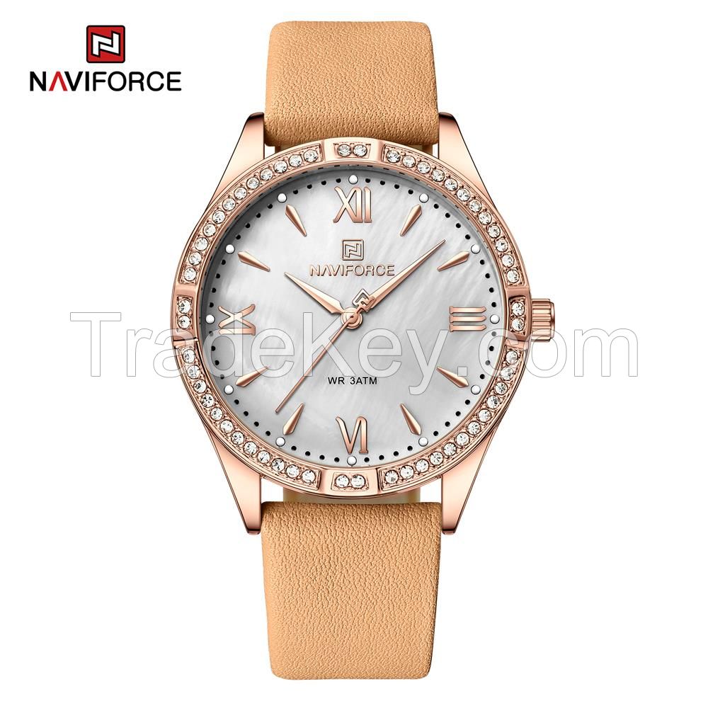 Naviforce Watch For Women Rhinestone Analogue Wrist watch 