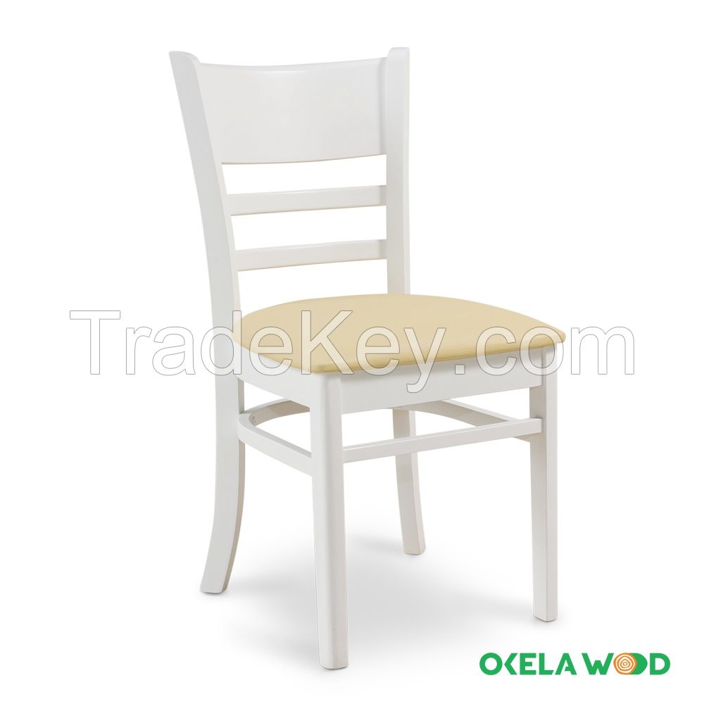 Calvin Chair: Modern Luxury Wooden Leg Dining Chairs Restaurant Kitchen Leather