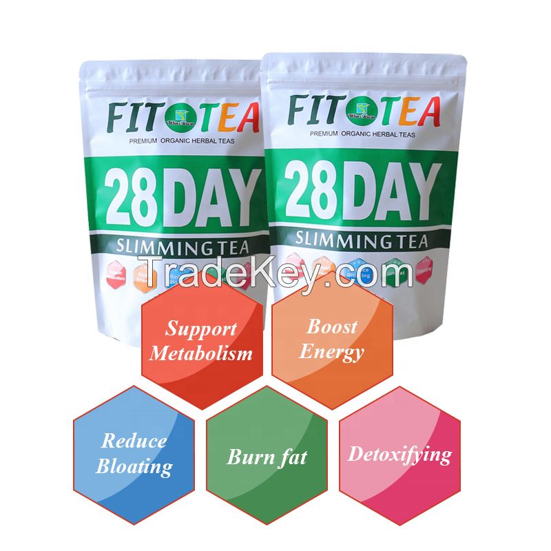 28 day fit slimming detox tea private label flat tummy herbal slim weight loss muscle
