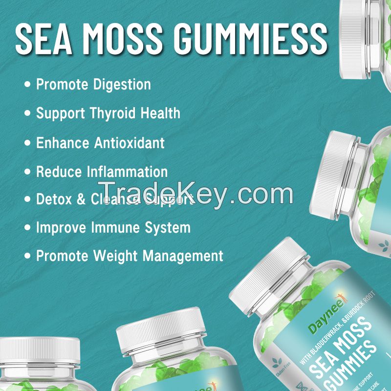 Private label healthcare supplements seamoss gummies vegan organic sea moss gummies