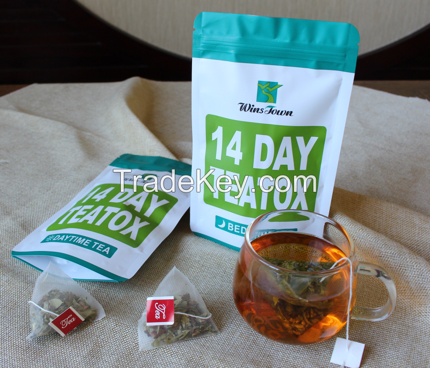 14 day slim tea Pyramid bag the minceur ventre plat weight loss fat burning herbal slimming tea