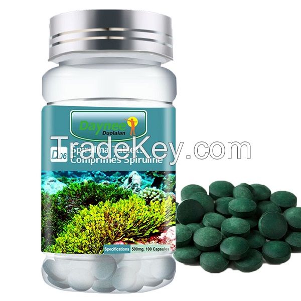 Premium Spirulina Capsules Phycocyanin Healthcare Supplement Vitamins Extract Softgel Spirulina Tablet Organic