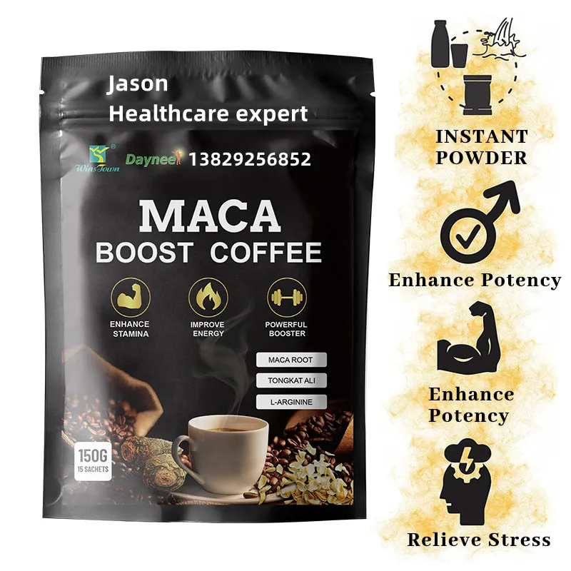 Private Label Man Maca Energy Coffee Natural Herbal healthy black instant Maca coffee for men power