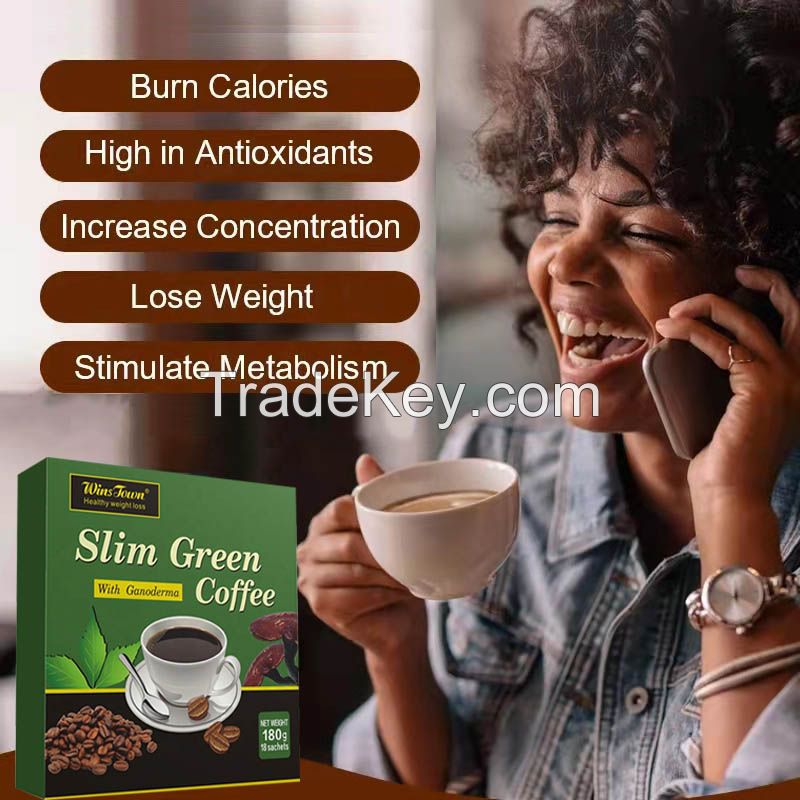 Weight loss coffee slimming instant minceur cafe Natural trim and fit diet thailand slim green coffee with ganoderma