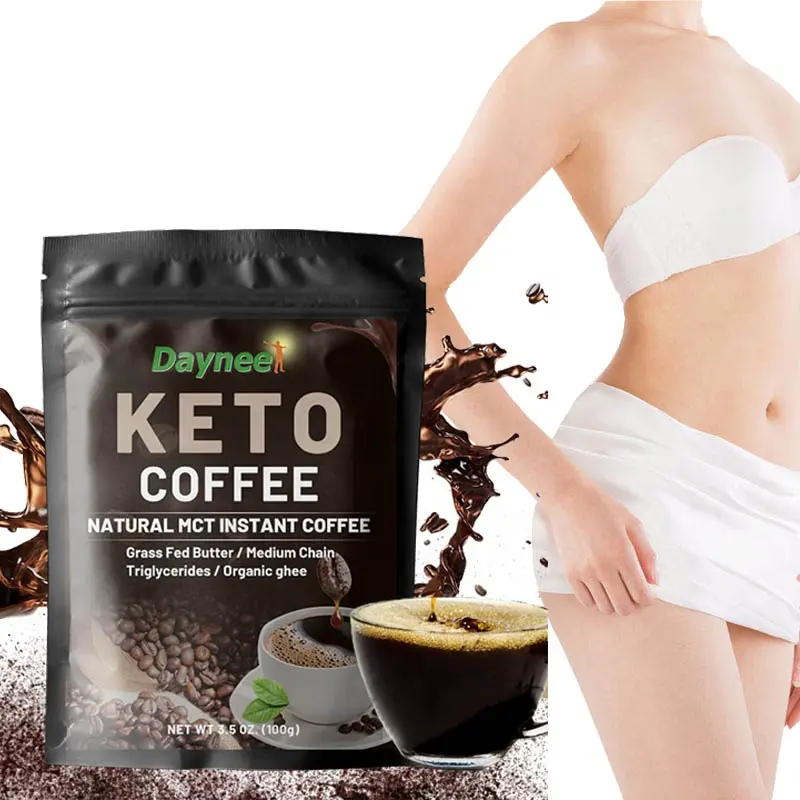 Private Label OEM 100g Keto Natural Healthy Diet Instant Coffee Weight Loss Keto Coffee