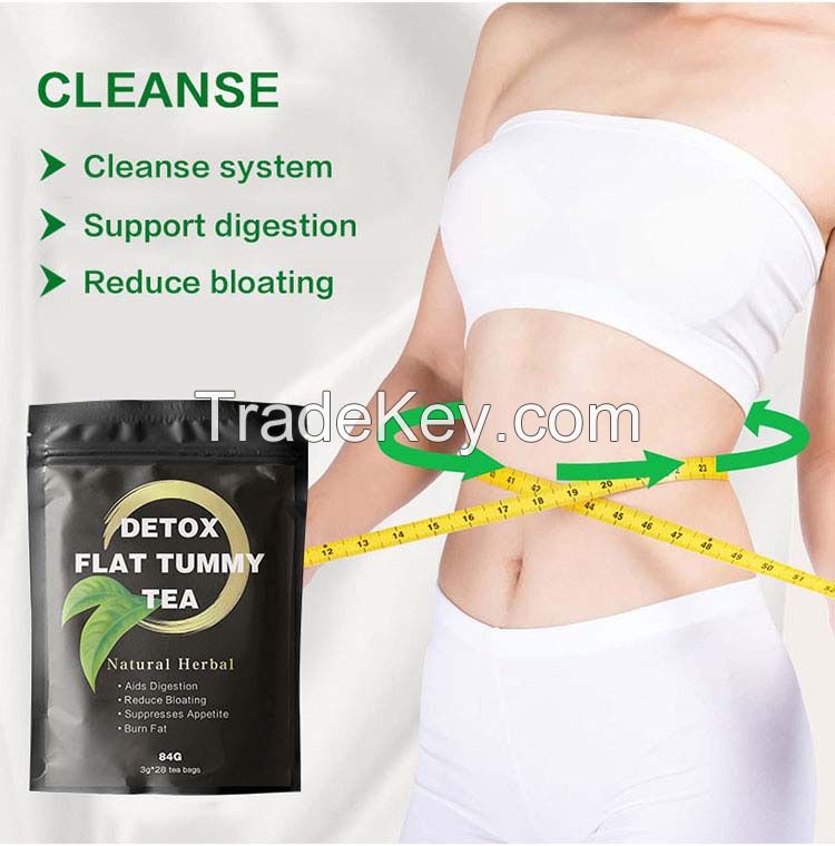 Slim flat tummy tea Private label 14 day 28 day detox slimming weight loss tea pyramid Nylon TeaBag Custom Manufacturer detox tea