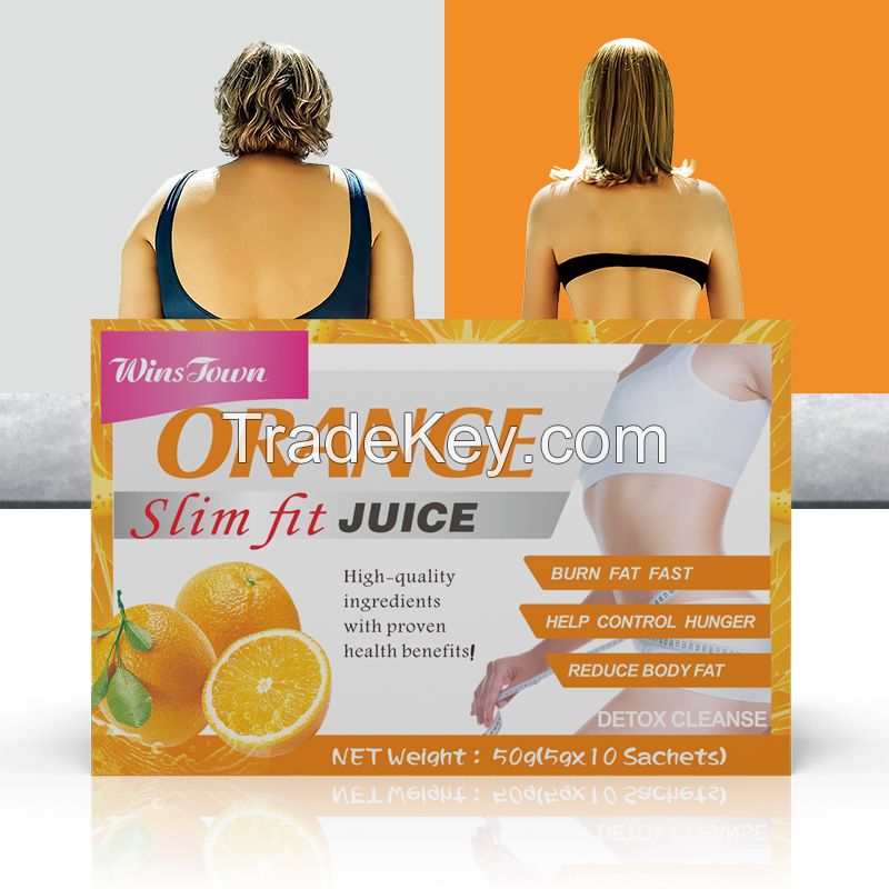 Weight Loss orange juice Slim Supplement Flat Tummy Fat Burn Detox Slimming Juice Powder