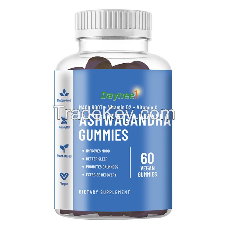 Calming gummies Anti Stress Relief Flavor Antioxidant Ashwagandha Gummies Vitamins Zinc Organic Booster