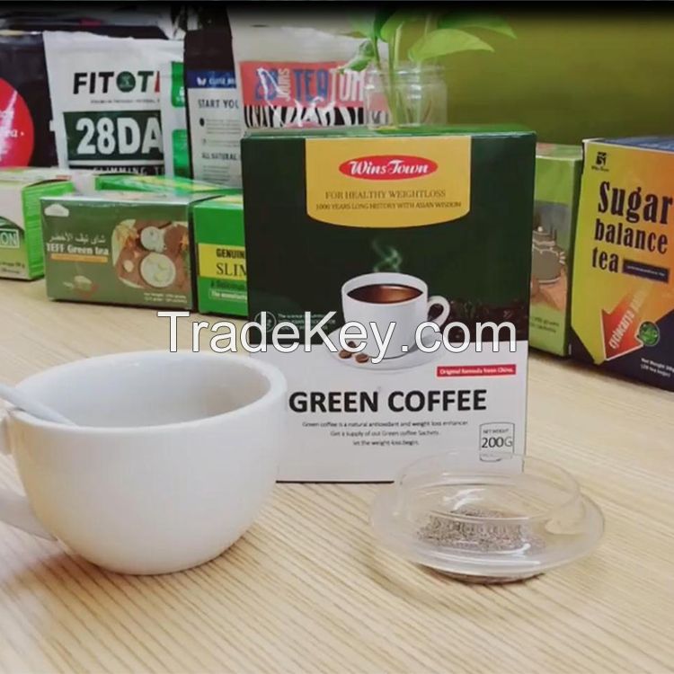 Winstown Slimming green coffee Ganoderma healthy Diet control Powder Instant Slim green coffee weight loss