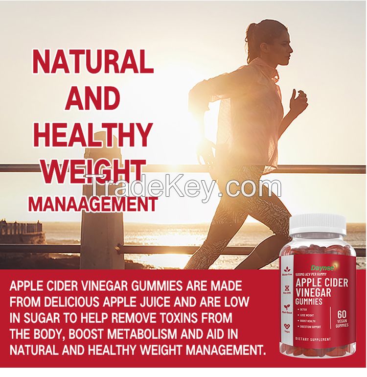 Oem Organic Supplement Apple Cider Slimming Fat Burner Green Apple Cider Vinegar Weight loss Gummies
