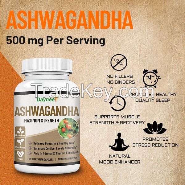 Natural capsules relieve stress ashwagandha herbal capsules best tablets