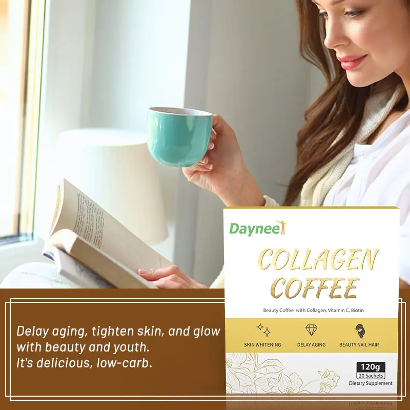 Factory Price Beauty power custom coffee Private label Collagen Coffee Powder FOR Skin lightening