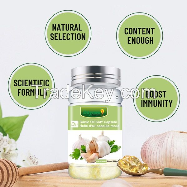 Garlic Oil Softgel Capsule Organic herbal Healthcare supplement