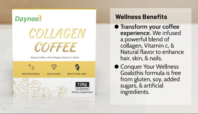 Collagen coffee peptide unique women skin beauty products