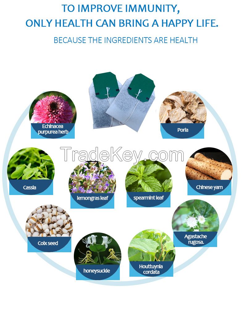 Immune booster tea herbal organic wholesale Custom powerful No effect healthy enhancement immunity tea