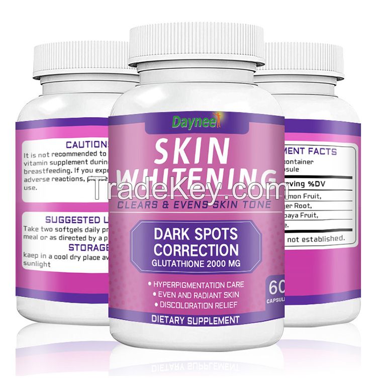 OEM Best selling softgel capsules skin whitening pills for black skin