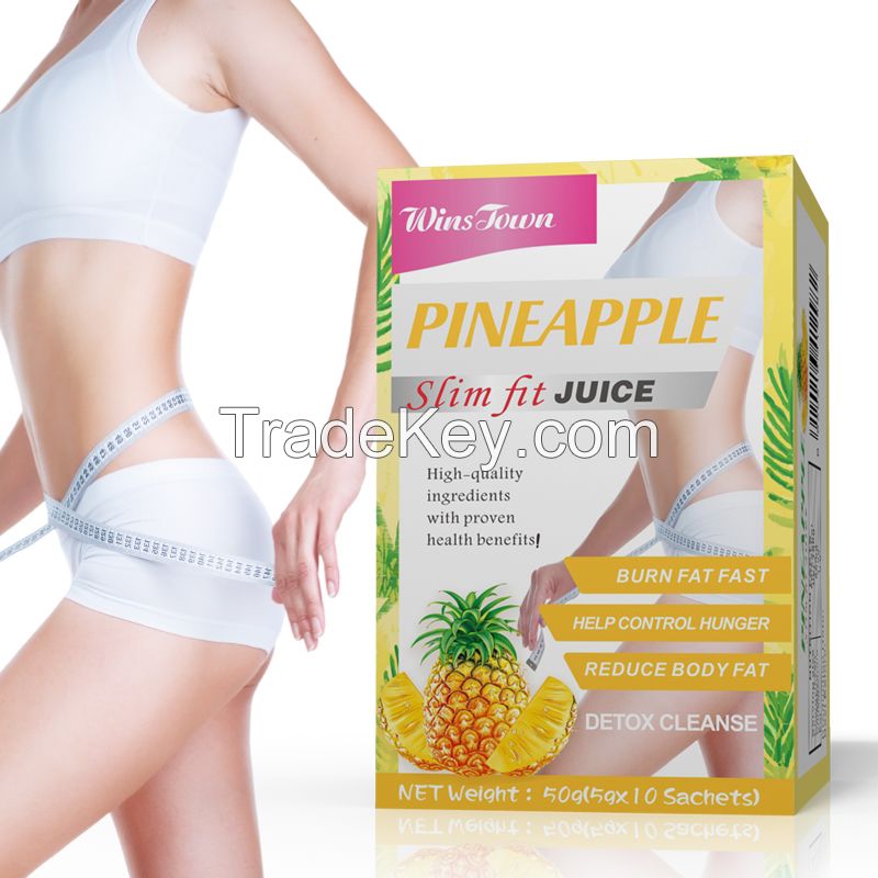In 2023 the latest slim juice natural weight loss flat tummy detox tea juice vegetable drink lemon slimming juice