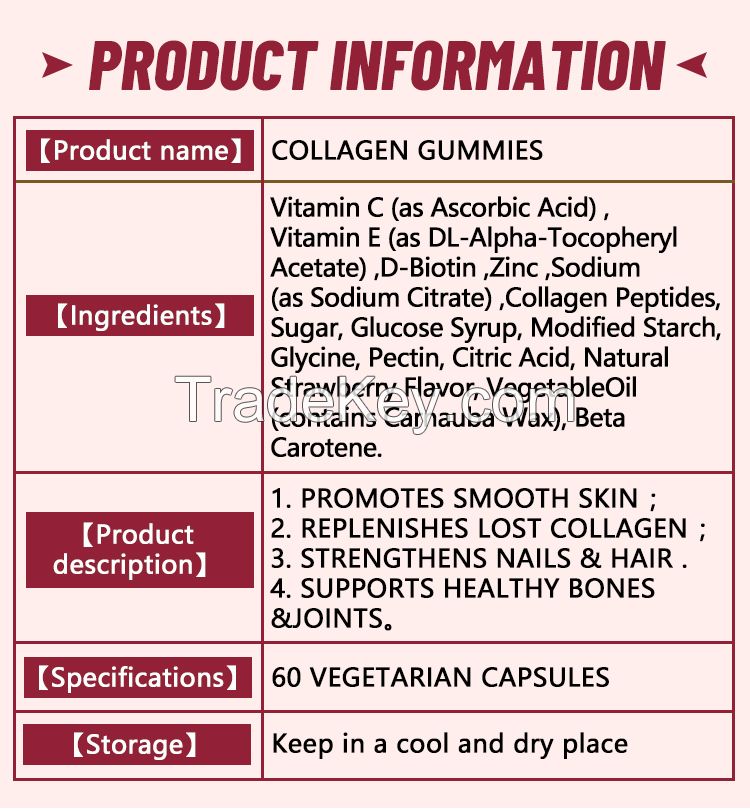 Collagen Peptide Gummies Sodium Hyaluronate Gummies